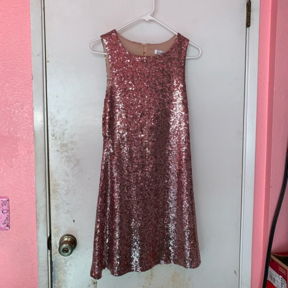 Forever 21 Pink Sequined Sleeveless Dress Size 9